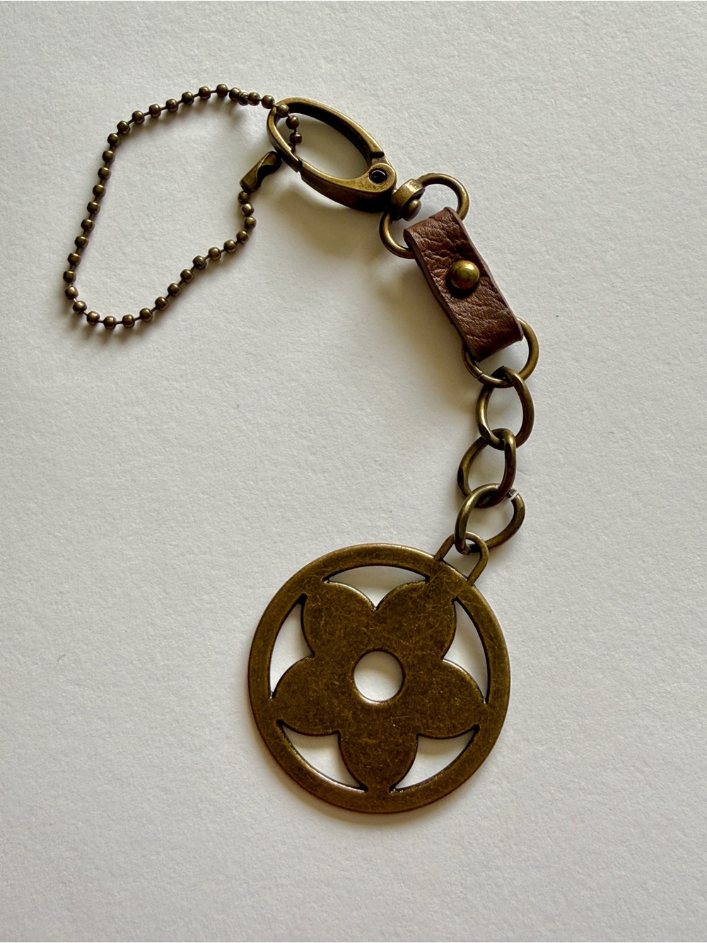 VTG Flower Key Fob Purse Charm with Lobster Clasp Y2K